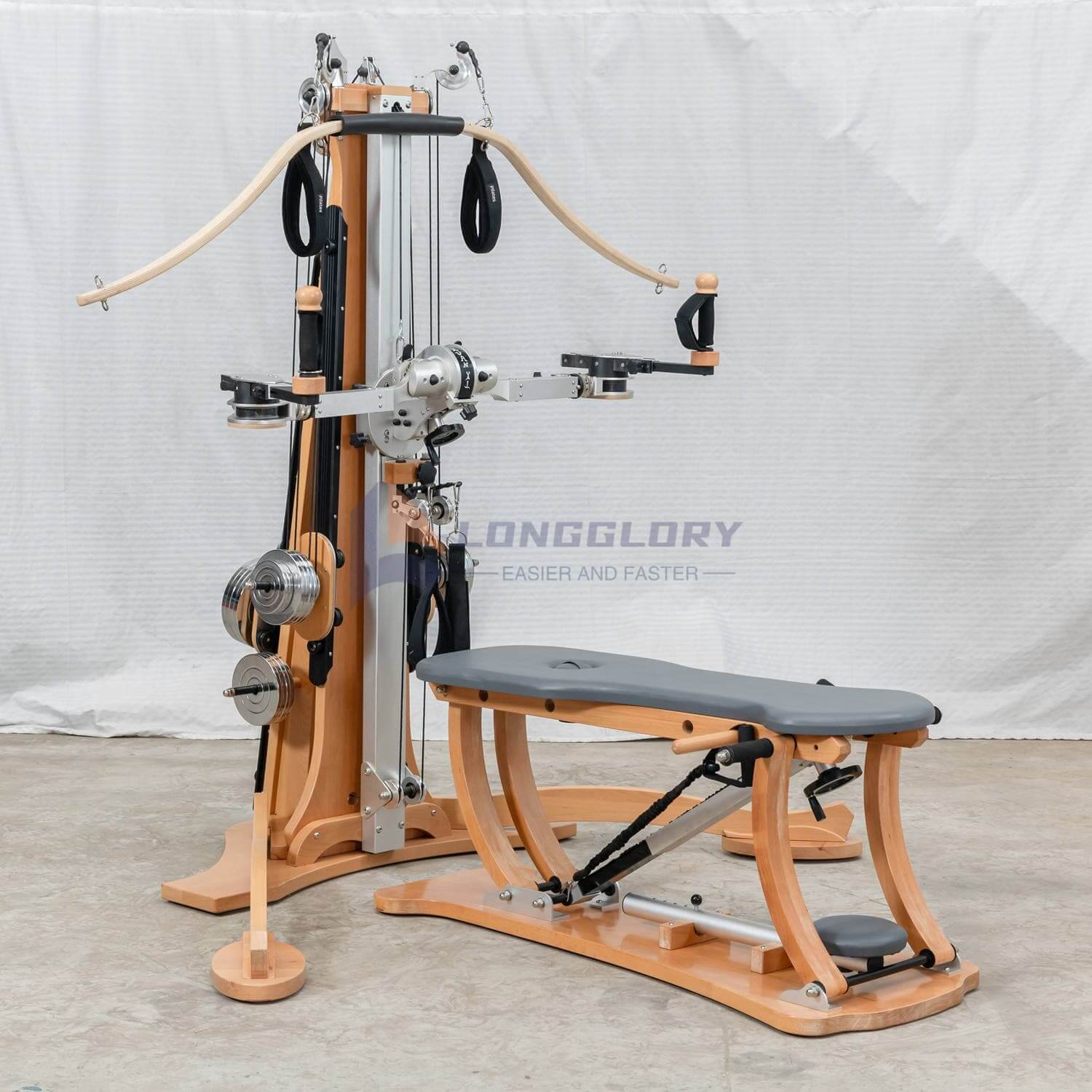 Reformer della torre di faggio Pilates con puleggia