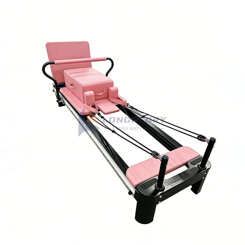 Riformatore Pilates in alluminio su pista completa