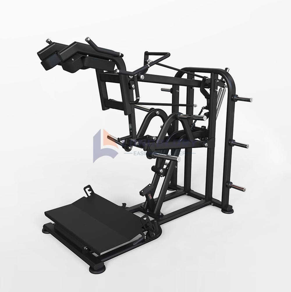 Macchina per power squat caricata con piastra