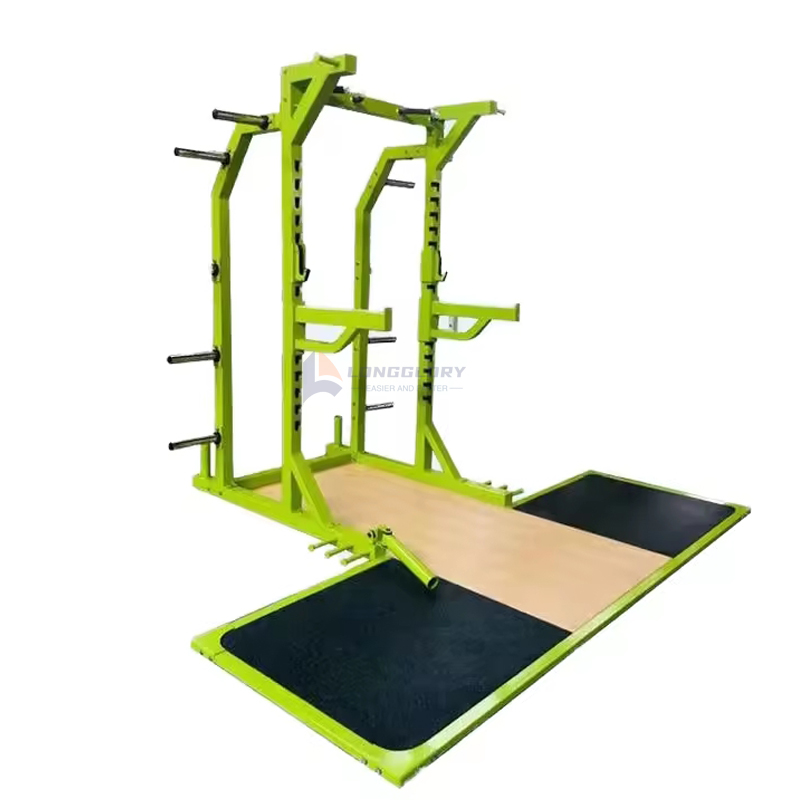 Rack per squat con piattaforma per sollevamento pesi